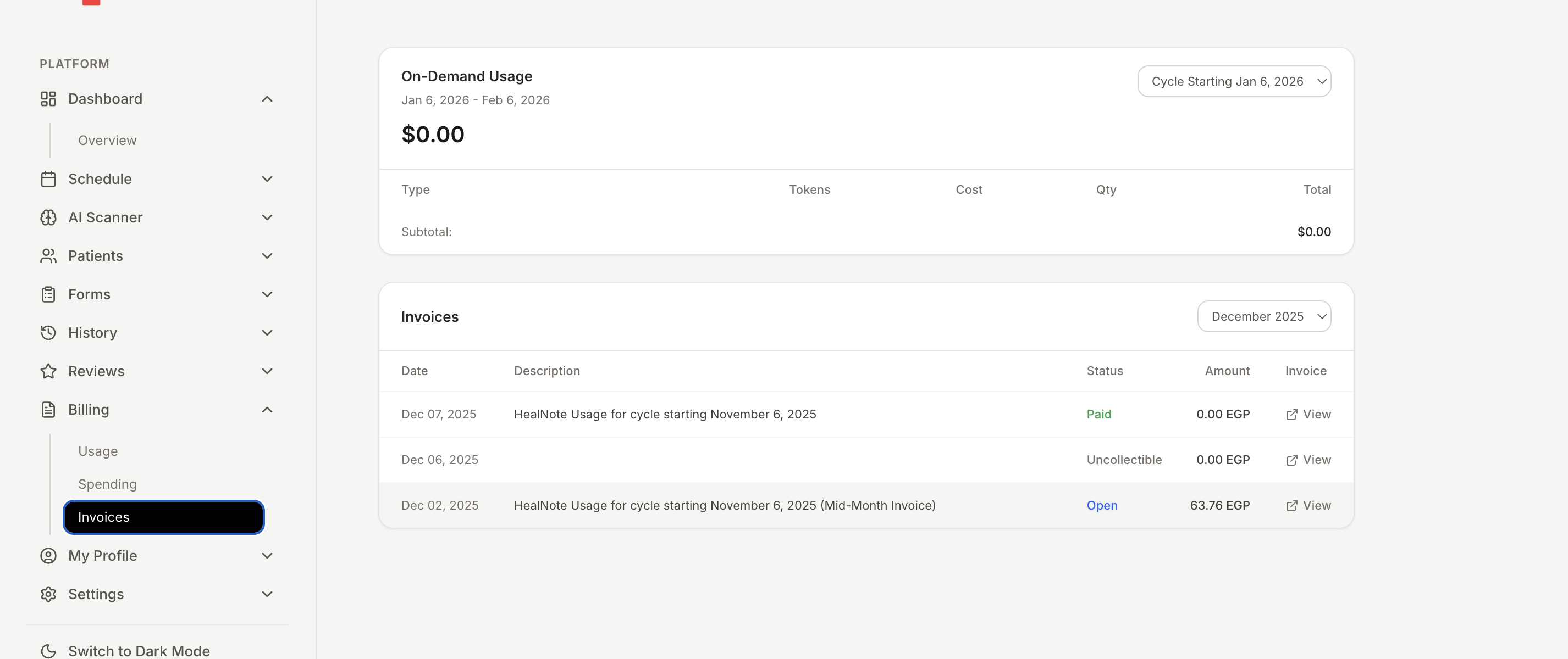 Doctor analytics dashboard